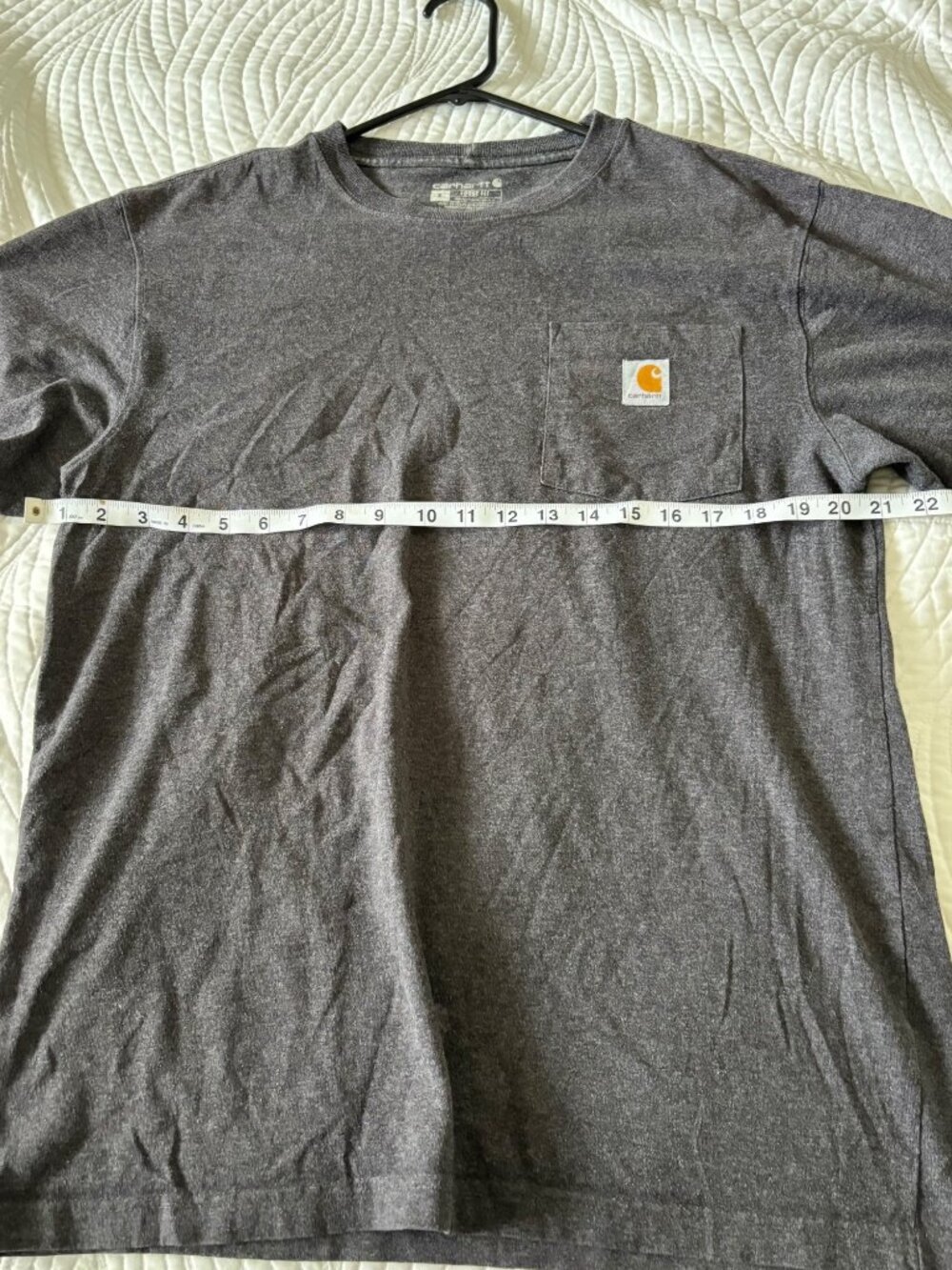 Carhartt Loose Fit Pocket T-Shirt Men’s M Gray Charcoal Workwear Tee - Picture 4 of 5
